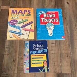 Mindware Brain Teasers American Girl School Projects Maps Color & Learn Bundle